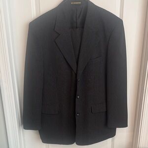 Elegant Black Pinstripe Suit